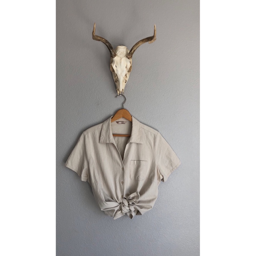 Vintage Cotton Button Down Top